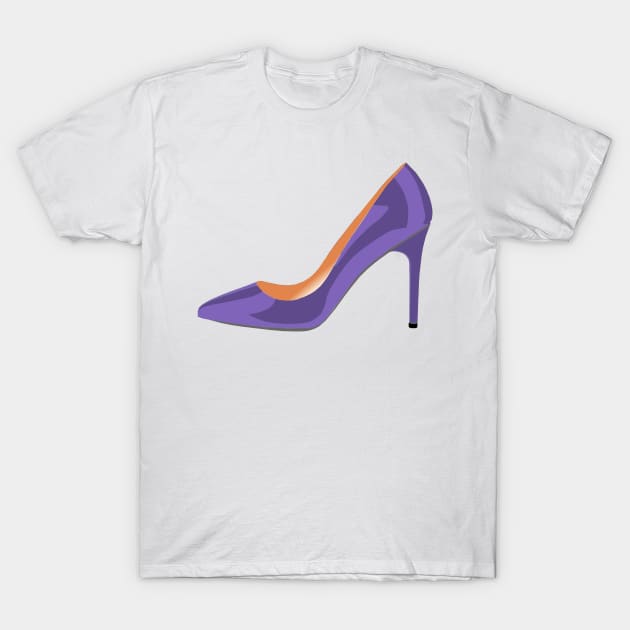 High Heel Shoe in Ultra Violet T-Shirt by DavidASmith